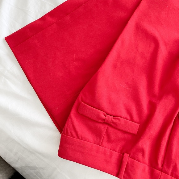 BRAND NEW! Kate Spade New York Red Bow Pants - Picture 2 of 4